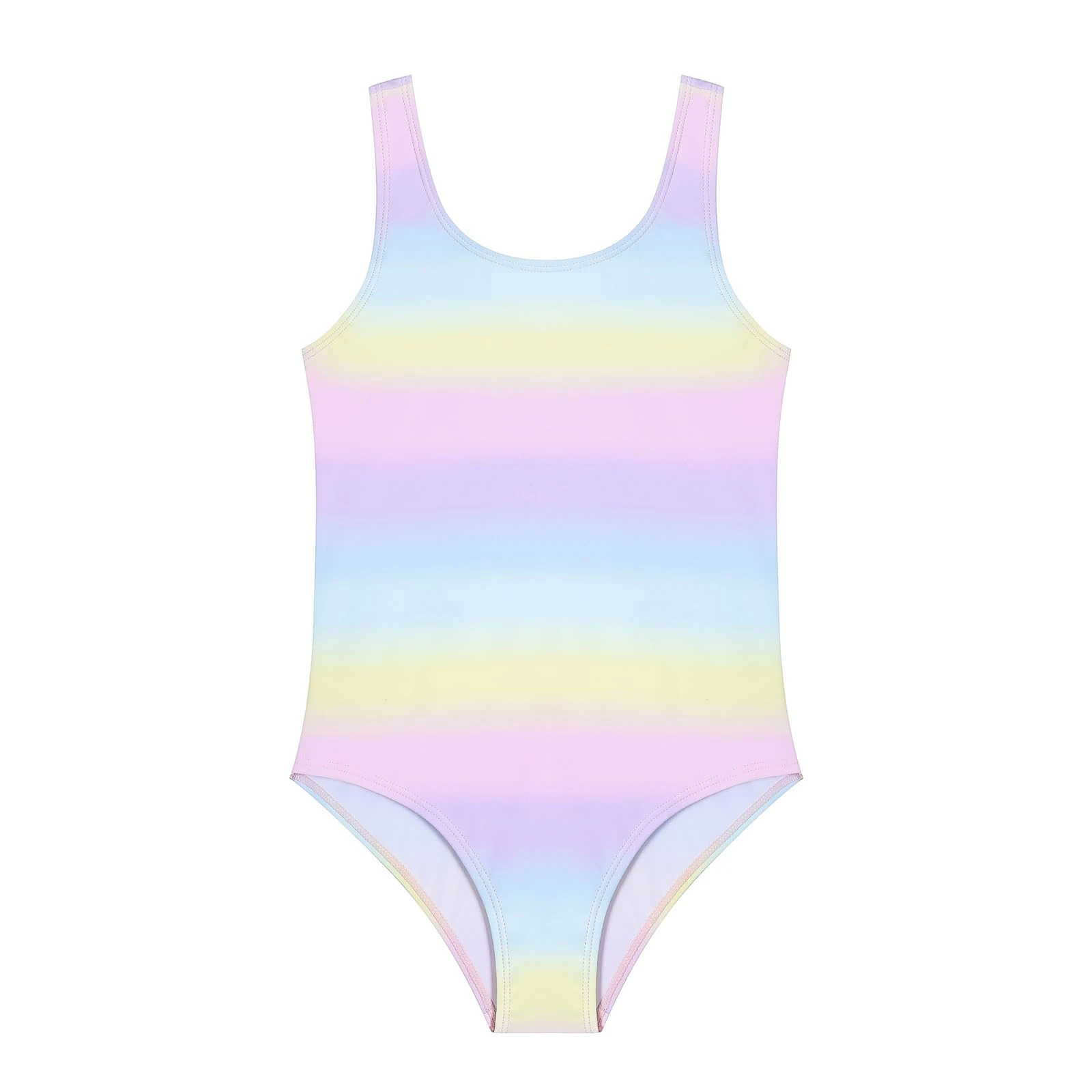 Ewbob Girls One Piece Swimsuit Quick Dry Swimwear Swimming Costume Beach Bathing Suit for Kids(C3-003)-PinkPurple-11-12Y