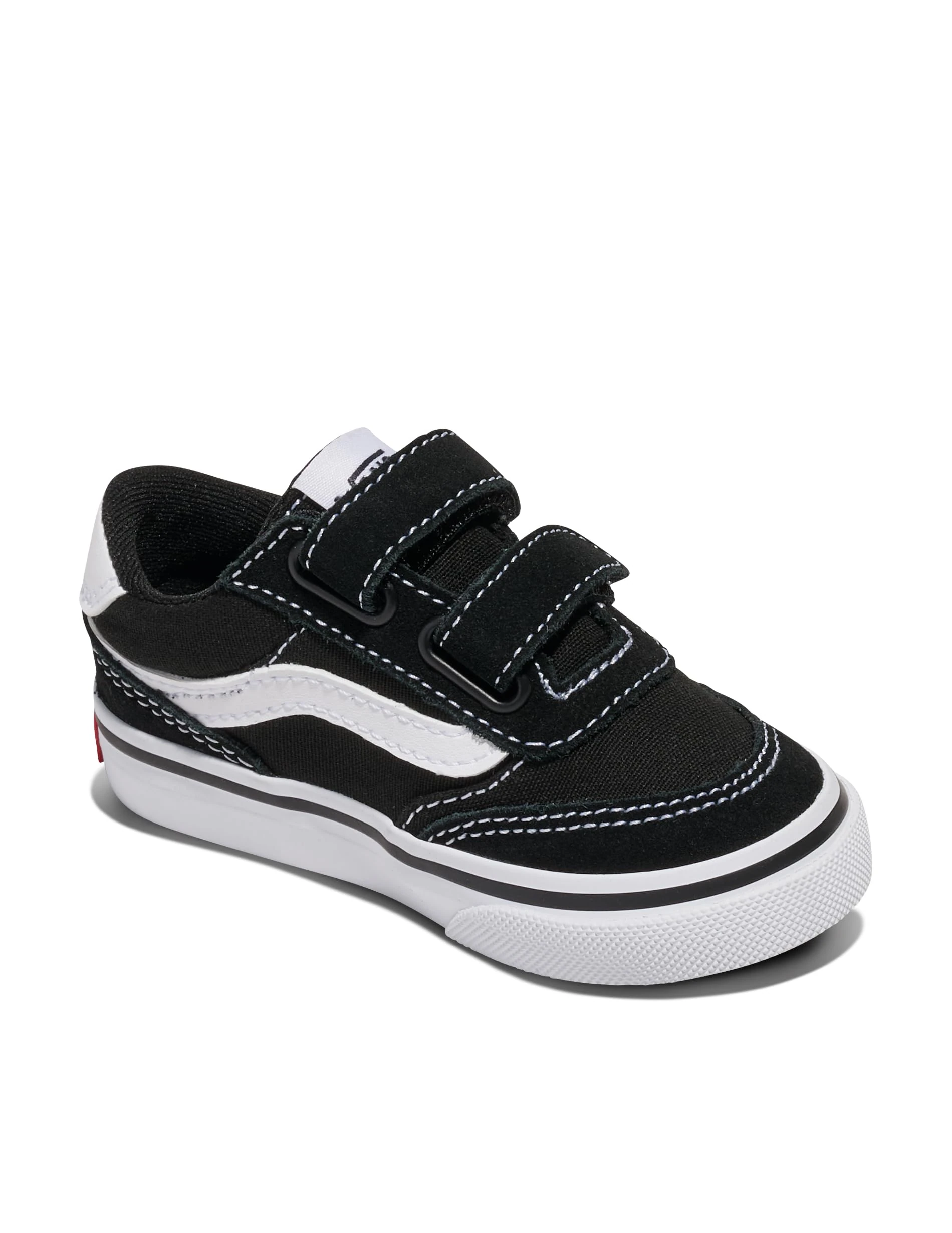 Vans Unisex Kids Brooklyn LS V Sneaker,Suede Canvas Black White, 9 UK Child