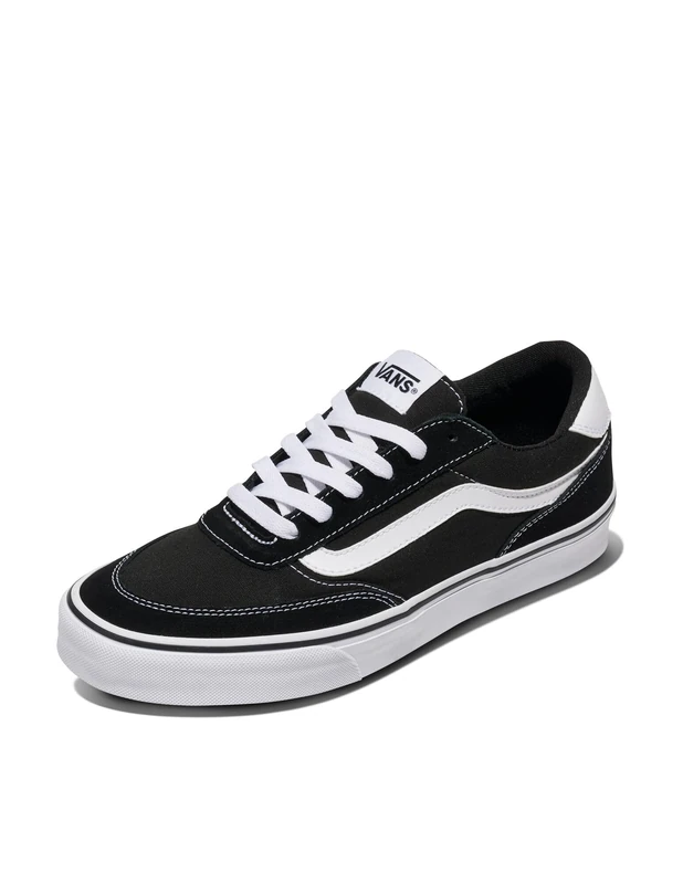 Vans Women's Brooklyn LS Sneaker - Black Suede Canvas 2.5 UK