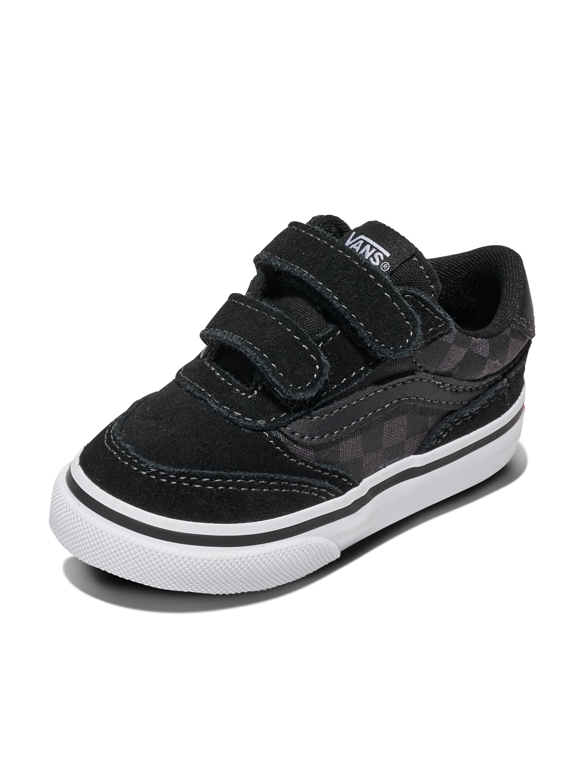 Vans Unisex Kids Brooklyn LS V Sneaker,Checkerboard Black Asphalt, 9.5 UK Child