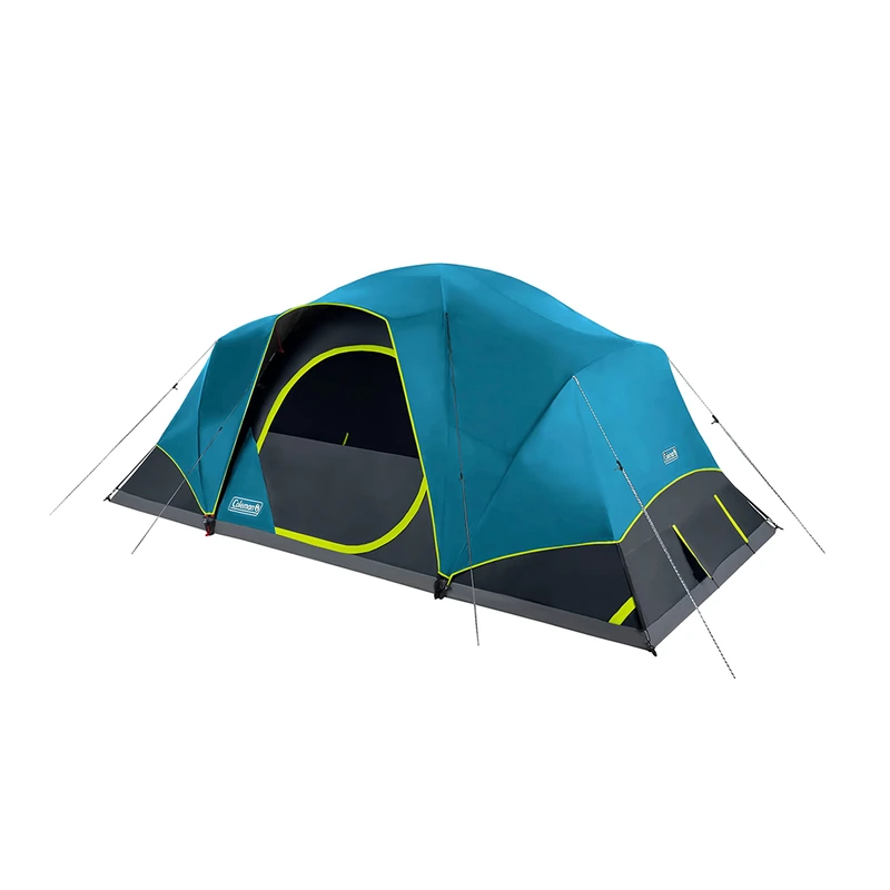 Coleman 4/6/8/10 Person Skydome Dark Room Tent with Rainfly, 5 Minute Setup, Blocks 90% of Sunlight, 20% More Headroom Than Traditional Tents