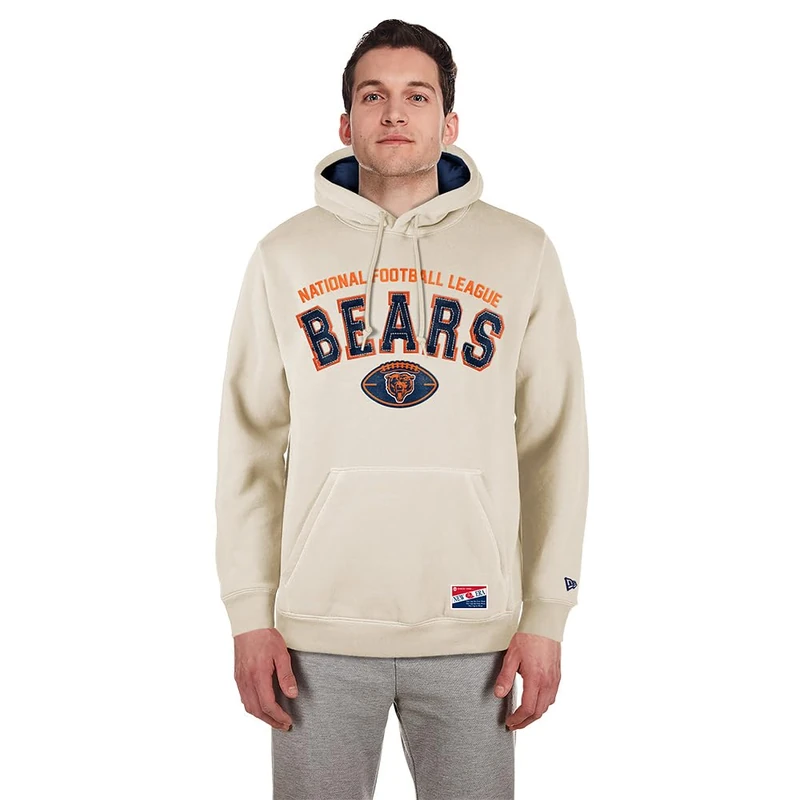 Chicago Bears New Era Cap Nfl 3rd Down Hooded Pullover Classic Stone Official Team Color Unisex