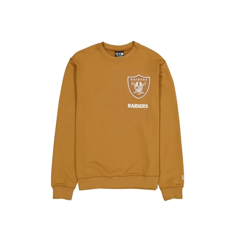 Las Vegas Raiders Unisex Nfl Logo Select Crew Neck Light Bronze Sweater, Light Bronze, M EU