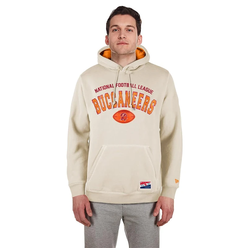 Tampa Bay Buccaneers New Era Cap Nfl 3rd Down Hooded Pullover Classic Stone Official Team Color Unisex - Image 1
