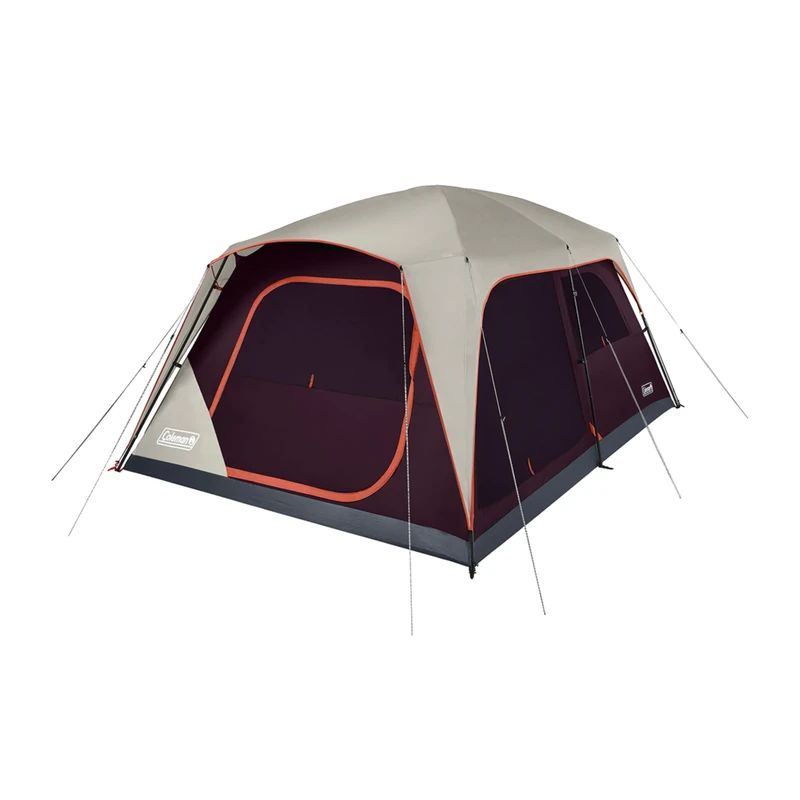 Coleman Skylodge 10-Person Family Tent Weatherproof XL Tent with Rainfly & Room Divider Fits 4 Queen-Sized Airbeds Made of PFAS-Free Materials
