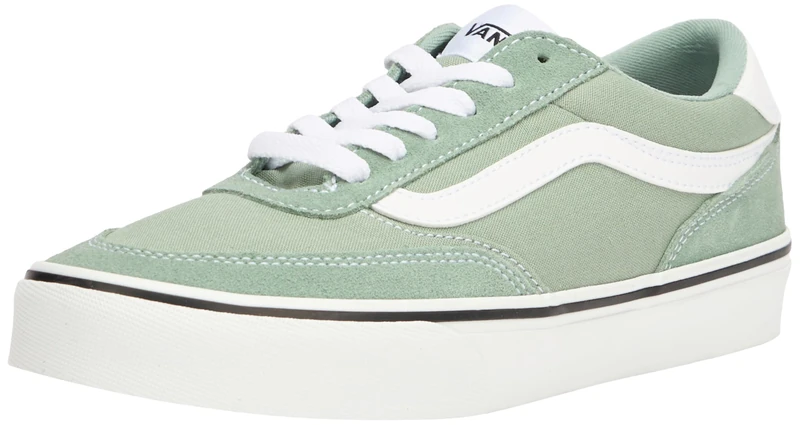 Vans Women's Brooklyn Ls Sneaker, Suede Canvas Iceberg Green, 7 UK