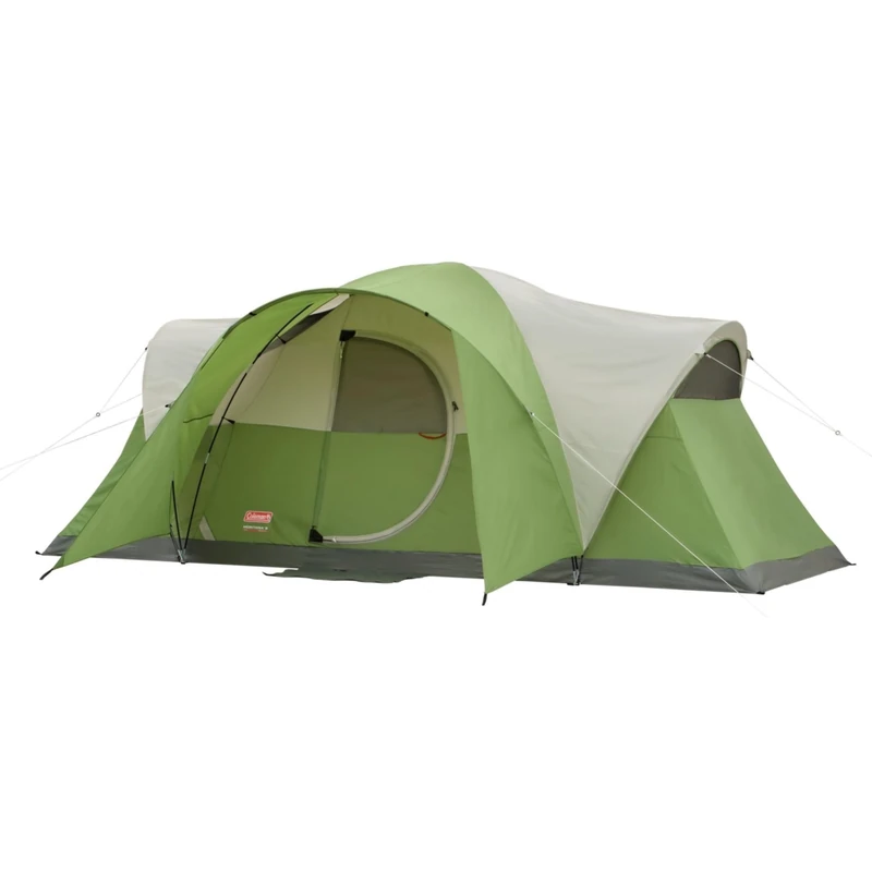 Coleman Montana 8P Family Tent with Waterproof Rainfly & Expandable Carry Bag Spacious Tent Fits 3 Queen Airbeds Sets Up in 15 Minutes