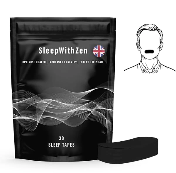 Mouth Tape for Sleeping- Gentle, Hypoallergenic Mouth Sleep Tape for Improved Nasal Breathing and Reduced Snoring- Stop Snoring Aids for Women & Men- Mouth Strips for Sleeping- 30 Pcs