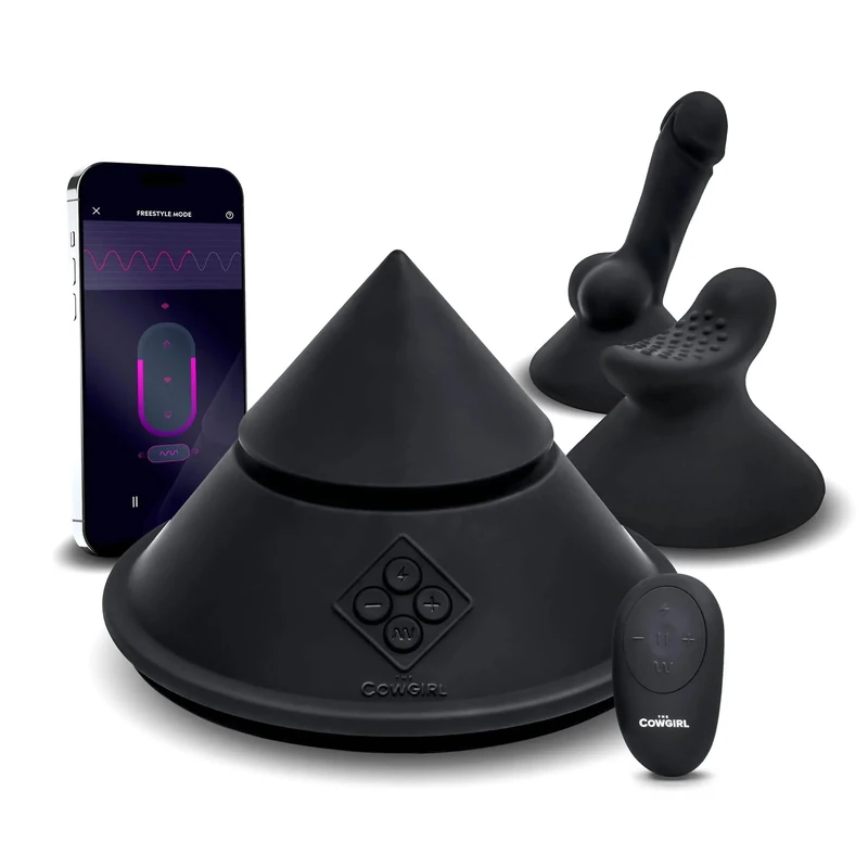 The Cowgirl The Cone Erotic Set Black 11.1x4x9.6/8.9/17 cm