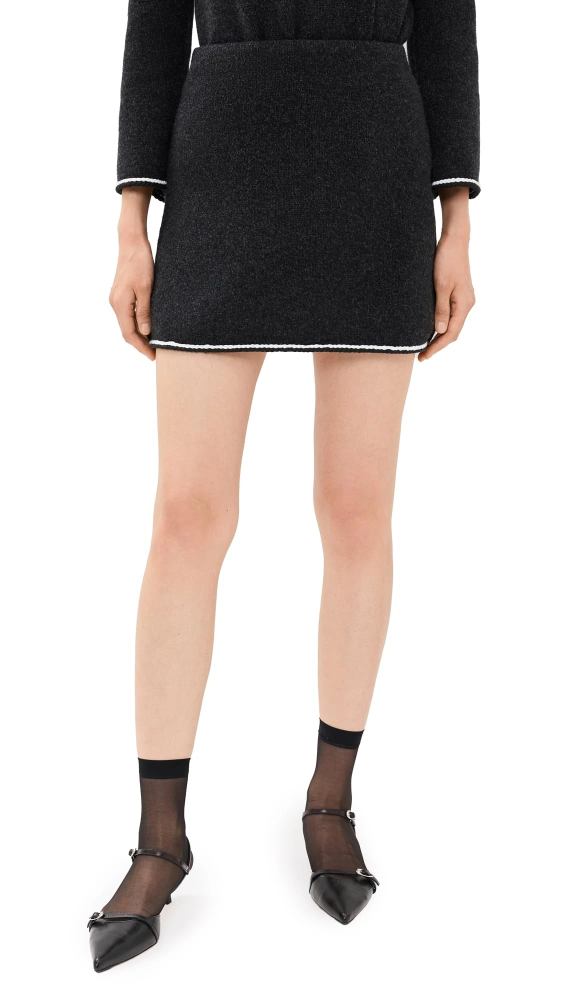 Theory Women's Tweed Mini Skirt J, Black Multi, S