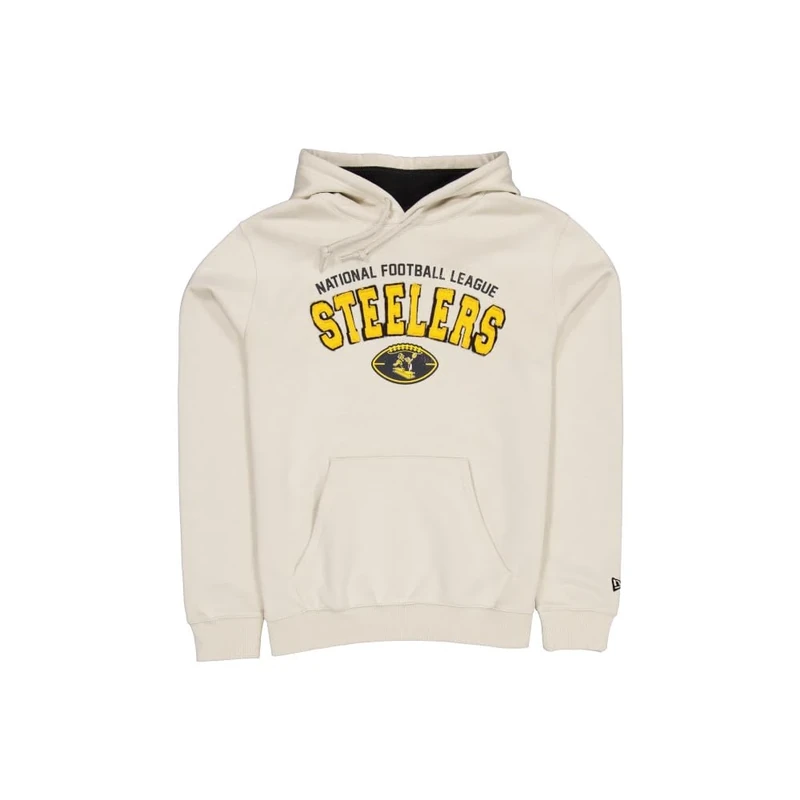 Pittsburgh Steelers New Era Cap Nfl 3rd Down Hooded Pullover Classic Stone Official Team Color Unisex