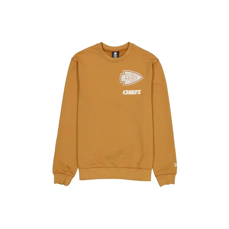 New Era Cap Nfl Logo Select Crew Neck Sweater Kansas City Chiefs Light Bronze Unisex