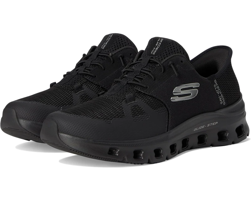 Skechers Men's Resistant Glide-Step Pro Slip-ins Work Sneakers, Black, 10 UK