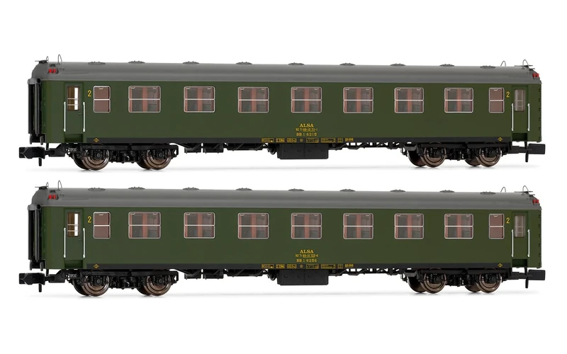 Arnold HN4455 ALSA, 2-unit set 6000 coaches, olive green, ep. VI Rolling Stock - Coaches