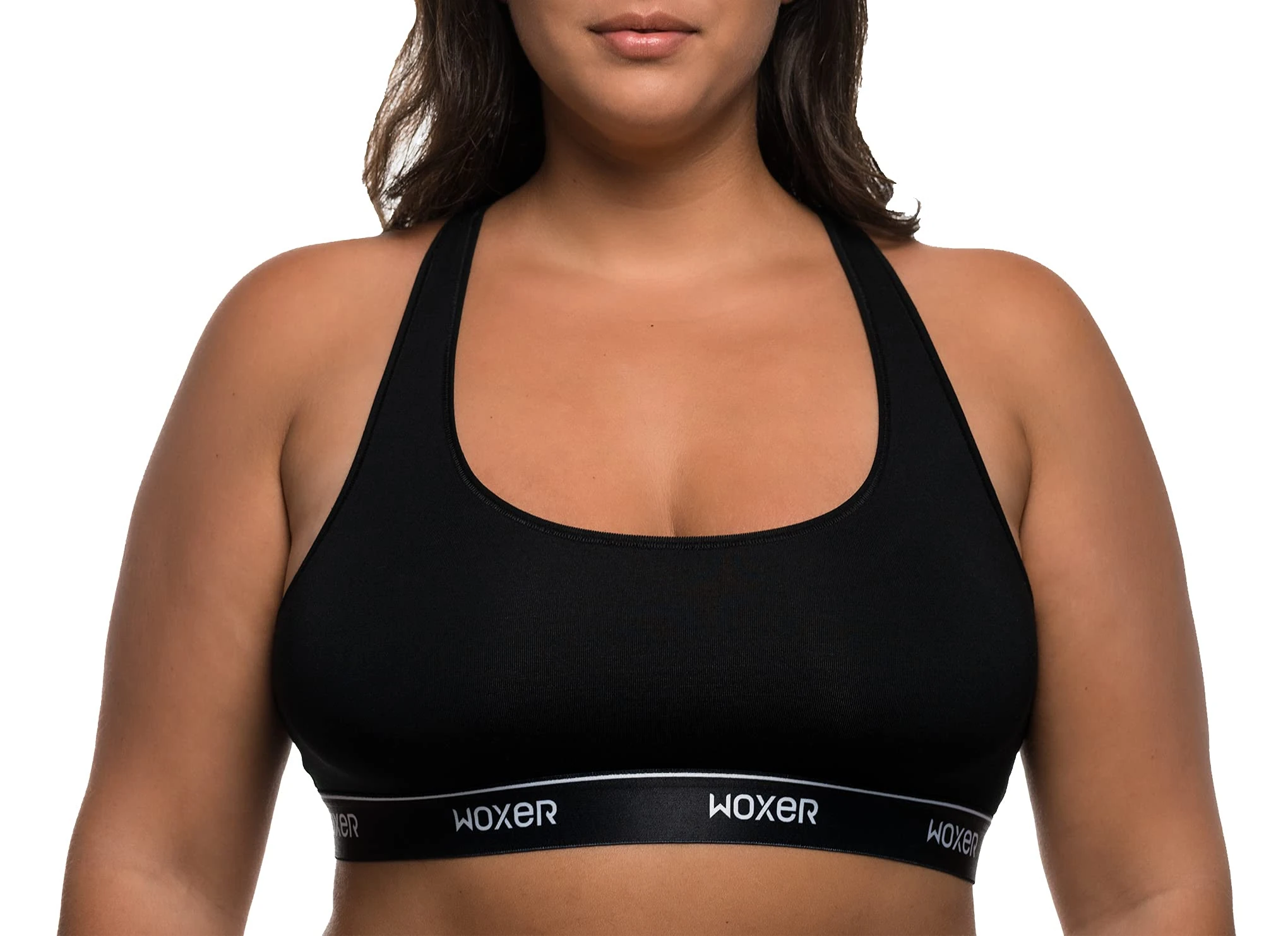Woxer Boss Bralettes for Women - Wireless, Seamless, Comfortable Support Bra, Black 2.0, S