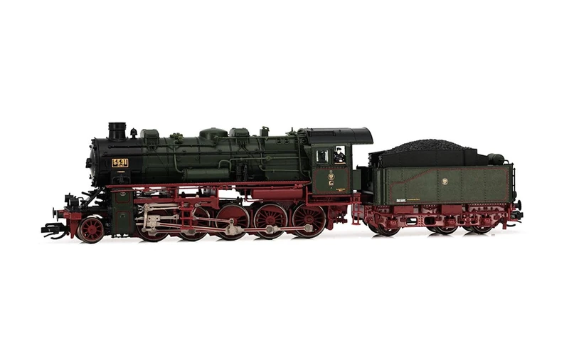 Arnold TT HN9066S KPEV, steam locomtive class 58.10-40, 3-dome boiler, green/brown livery, ep. I, with DCC sound decoder Loco - Steam