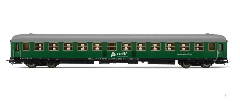Electrotren HE4018 ADIF Bc11x11600 green livery period VI Rolling Stock - Coaches