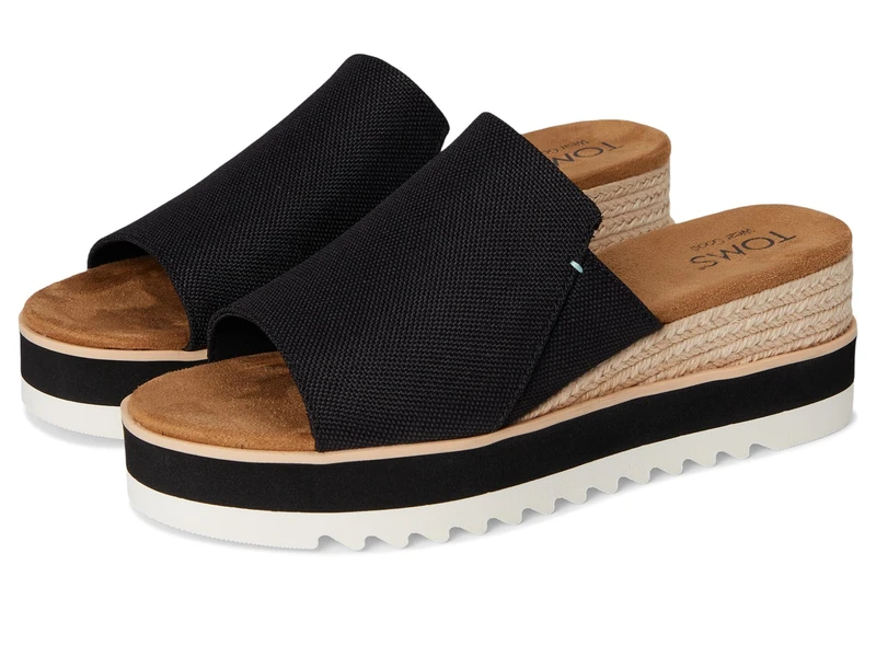 TOMS Women's Platform Wedge Mule - CloudBound Comfort & Chic Design Slip-On for Stylish Lift Natural