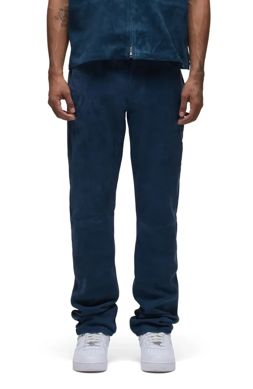 HUDSON Men's Suede Slim 5 Pocket Pant Casual, Petrol, 38 - Image 1