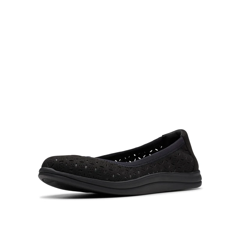 Clarks Women's Breeze Roam Ballet Flat, Black, 9 UK