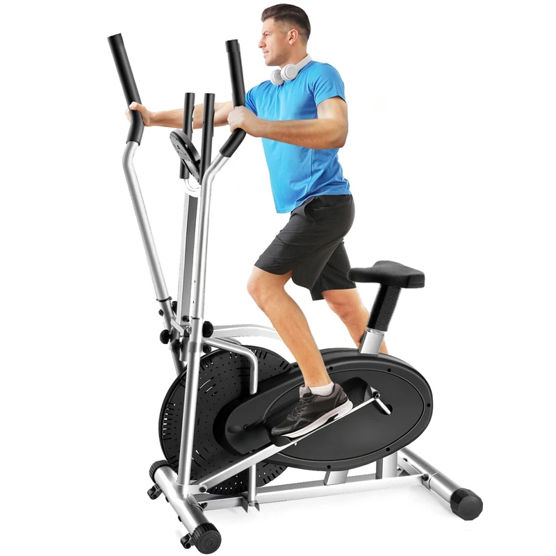 Neezee Elliptical Cross Trainer Adjustable Resistance Pulse Sensor for Home