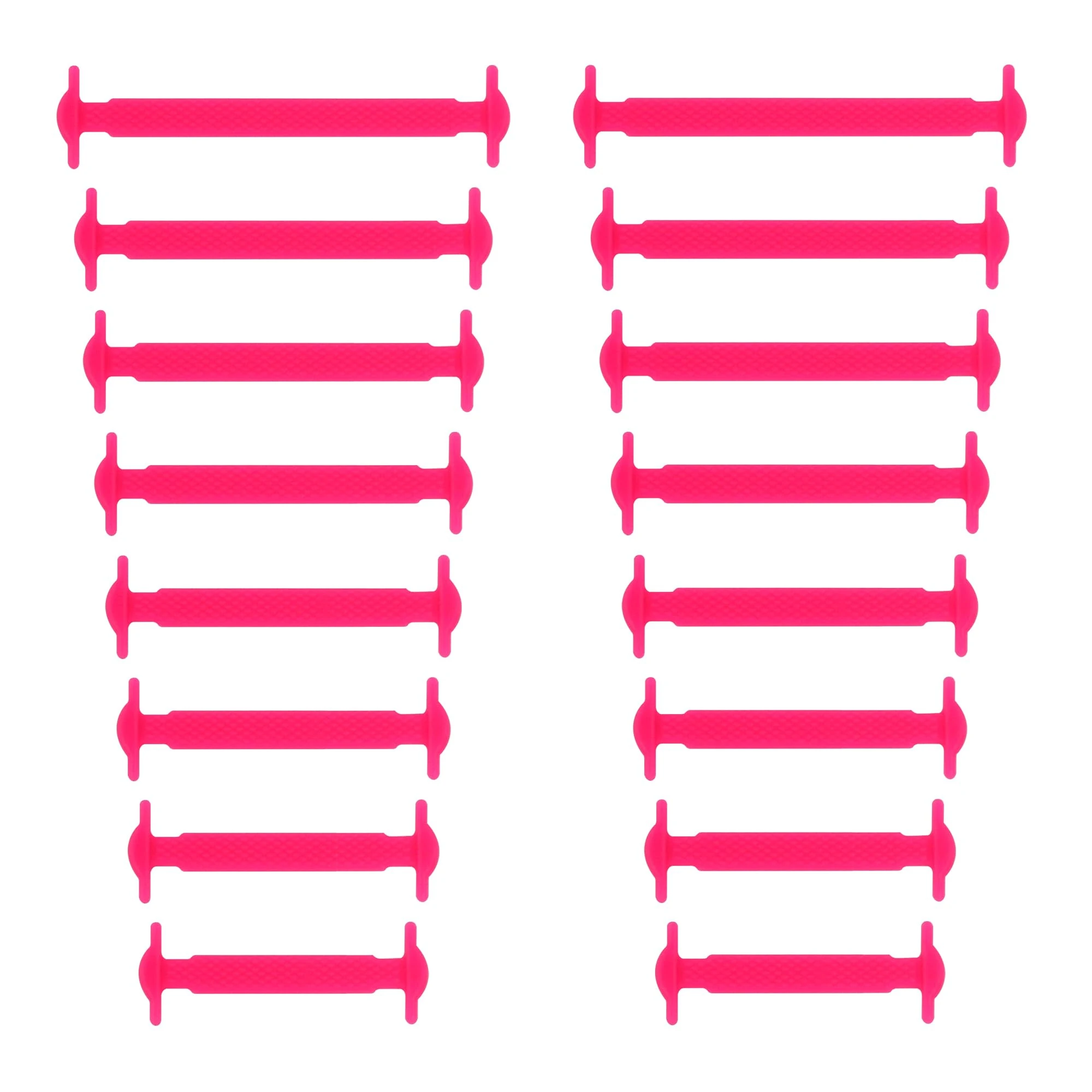 Yusimu No Tie Elastic Silicone Shoe Laces for Kids and Adults – Waterproof, Stretchy, Tieless Flat Shoelaces for Trainers, Converse, Air Force, and Boots - Light Pink