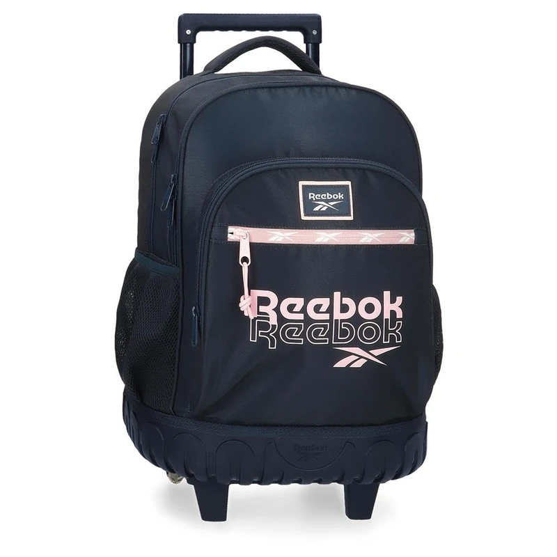 Reebok Binley Backpack, Compact, 2 Wheels, Blue, 32 x 43 x 21 cm, Polyester by Joumma Bags