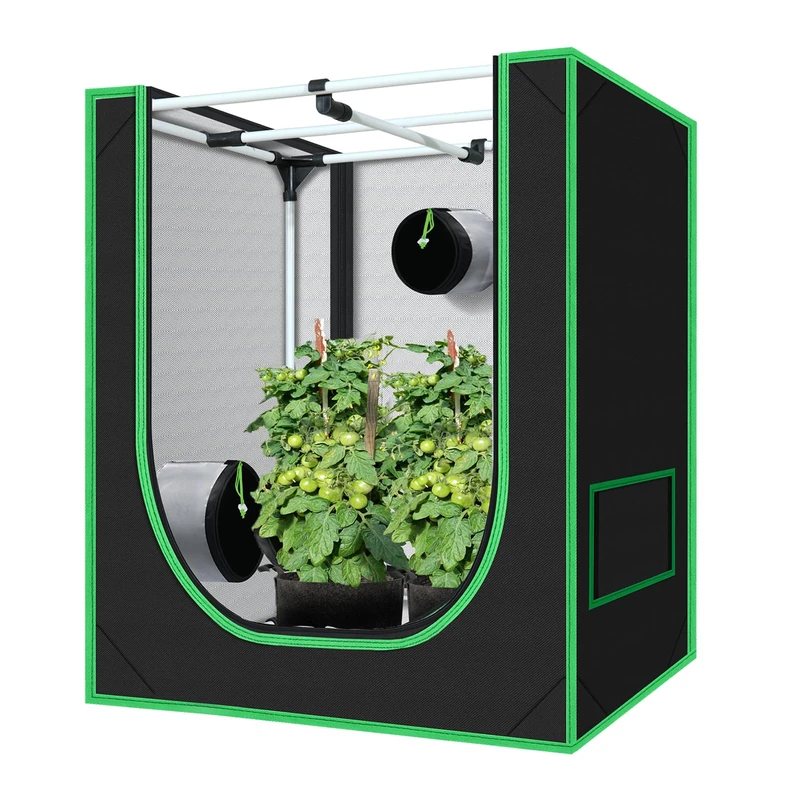 Green Hut Small Grow Tent for Plants Indoor 18"x30"x36" Mylar Hydroponic Grow Tents Indoor Grow Room for Plant Fruit Flower Veg with Removable Waterproof Floor Tray