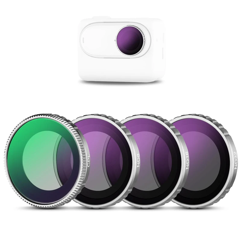NEEWER ND Filter Set Compatible with Insta360 GO 3S, CPL+ND8+ND16+ND32 Filters Kit, Action Camera Accessories, polarise & Neutral Density Filters, Multi Coated HD Optical Glass