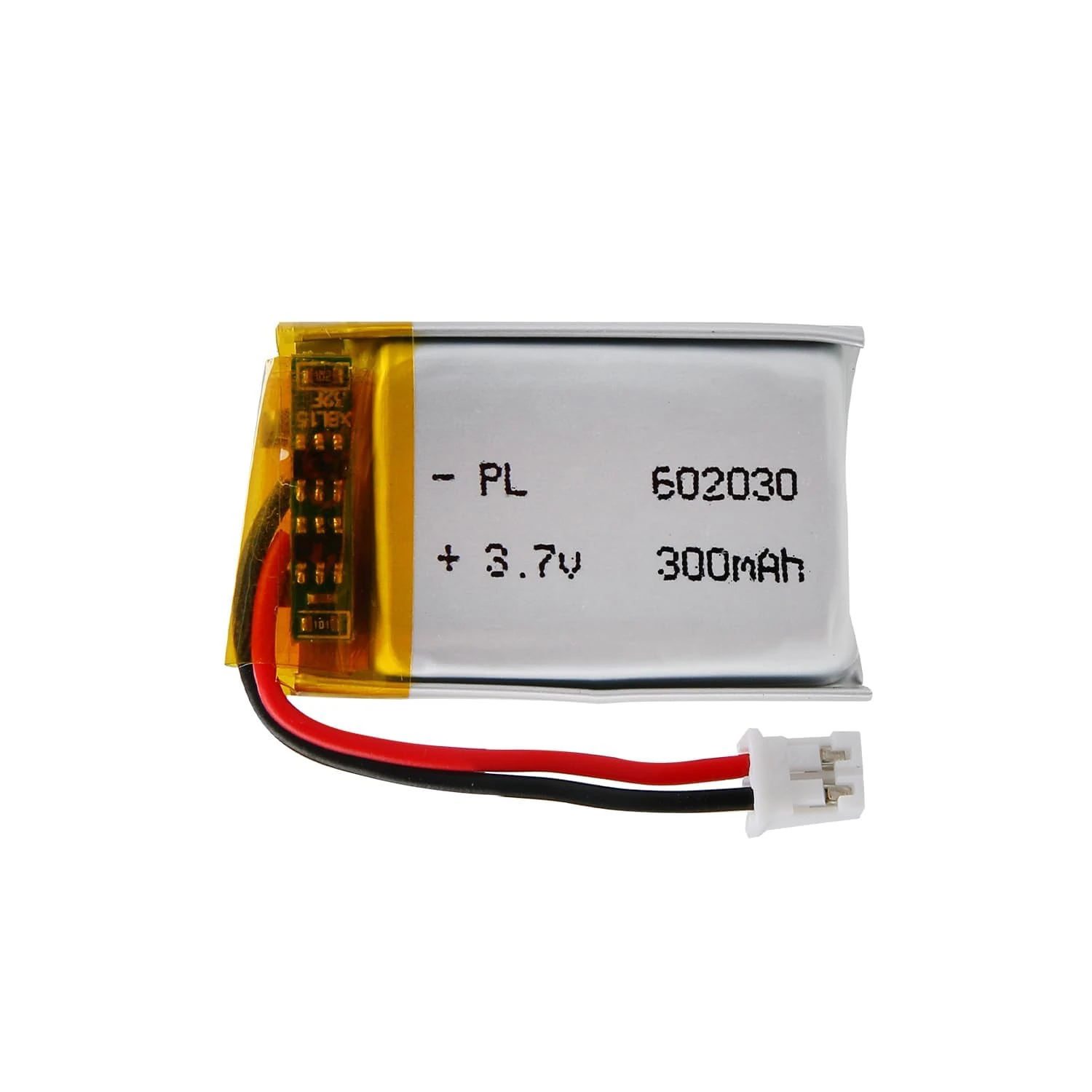 3.7V Lipo battery, 3.7V 300mAh 602030 Lithium Polymer Ion with 2P-PH connection with 2.0 mm pitch