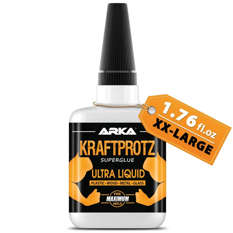 ARKA Superglue Liquid 50g - Fast Dry CA Glue with Capillary Tip