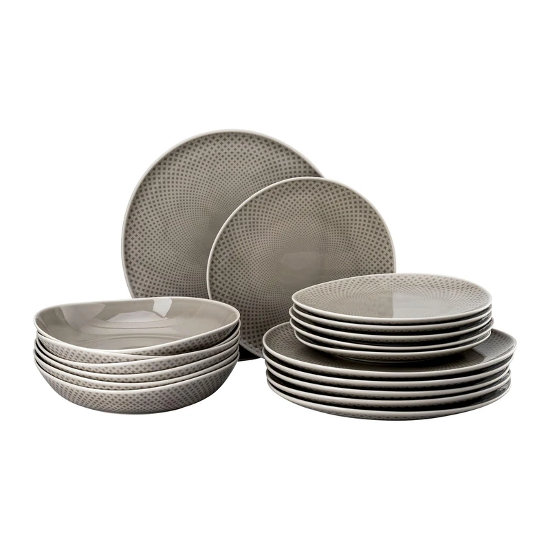 Rosenthal Junto Pearl Grey Set of 18 Plates