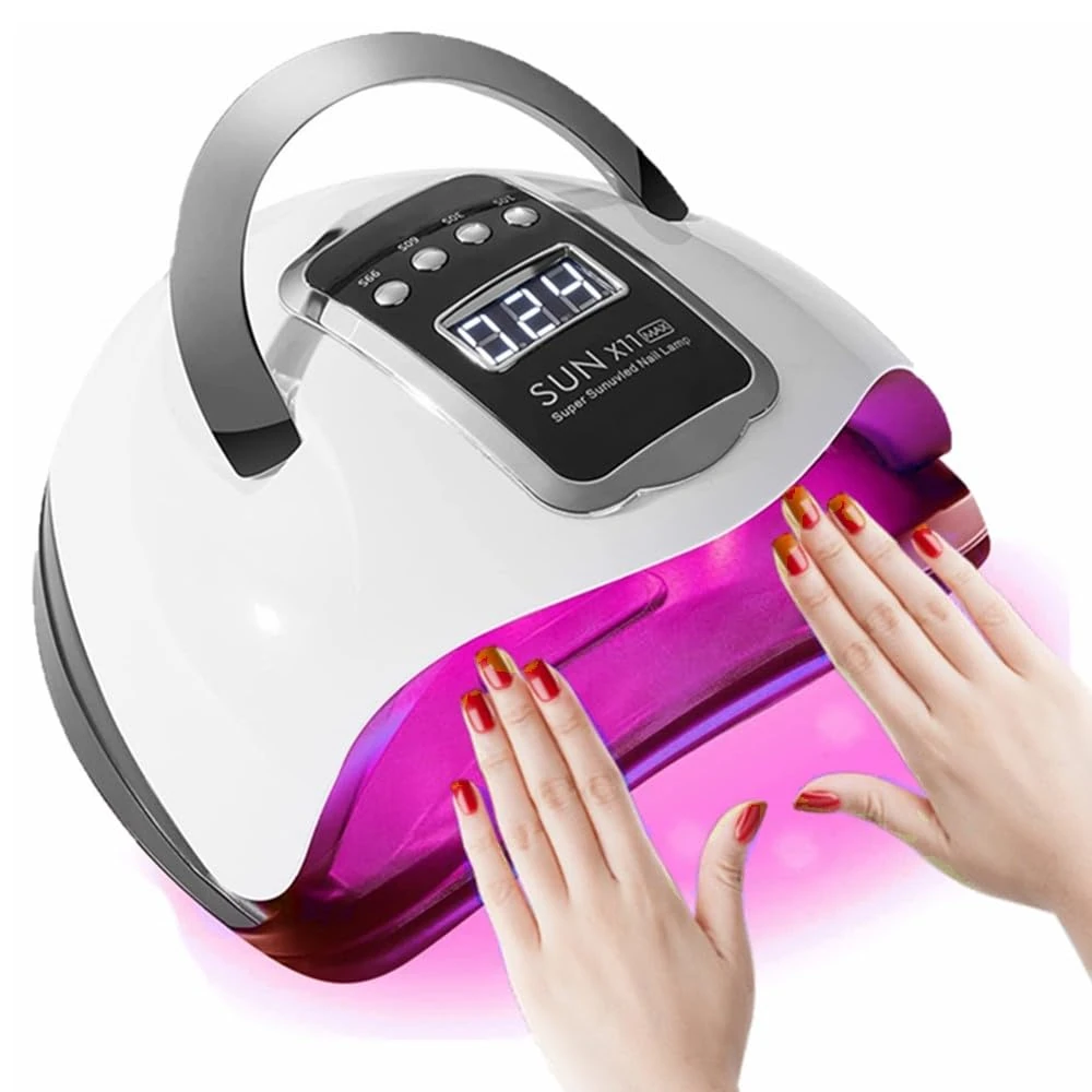280W UV LED Nail Lamp with Automatic Sensor / 4 Timer Setting for Gel Nails, Home and Salon Use
