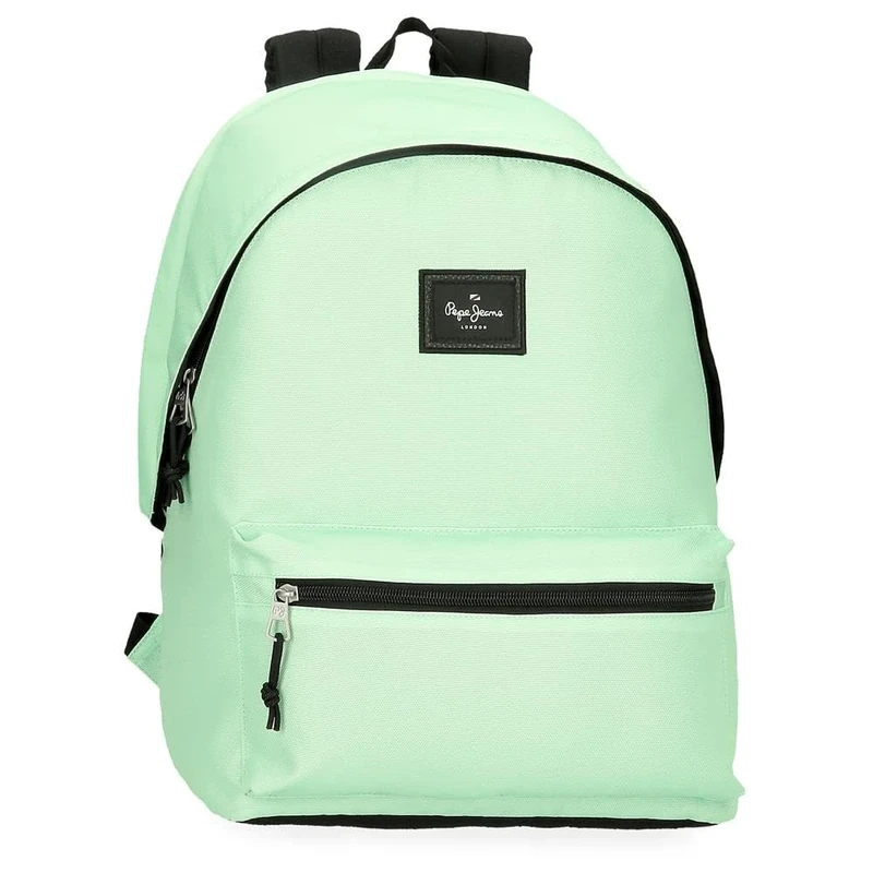 Pepe Jeans Aris Colorful Laptop Backpack Double Compartment Laptop 15.6 Inch Green 31x44x17.5cm Polyester by Joumma Bags, green, Laptop Backpack Dual Compartment