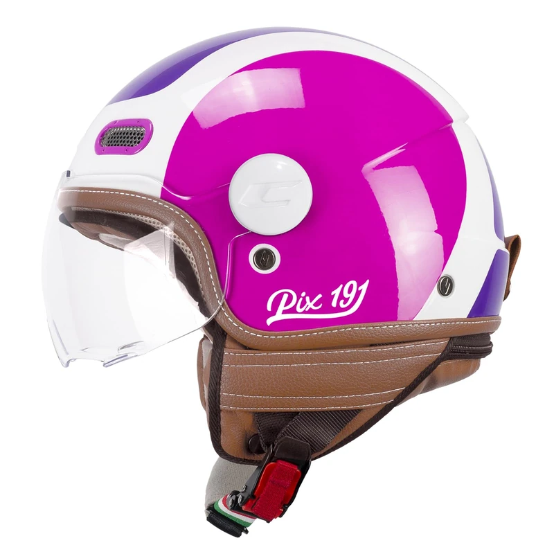 CGM Open Face Helmet 191G PIX SPRINT Purple Fuchsia Fluo Moulded, XL (58 cm)