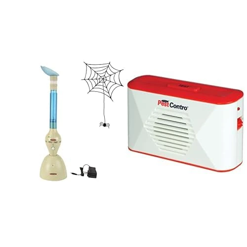 Lentek Cordless Battery Operated Vacuum Spider Catcher with Charging Stand Rechargeable Electronic Insect Trap + Portable Ultrasonic Rodent Repeller Battery Operated Non-Lethal Pest Control Mice Rats