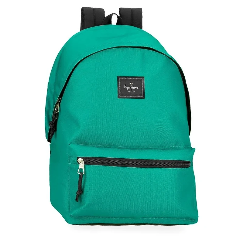Pepe Jeans Aris Evergreen Laptop Backpack Double Compartment Laptop 15.6 Inch Green 31x44x17.5cm Polyester by Joumma Bags, green, Laptop Backpack Dual Compartment