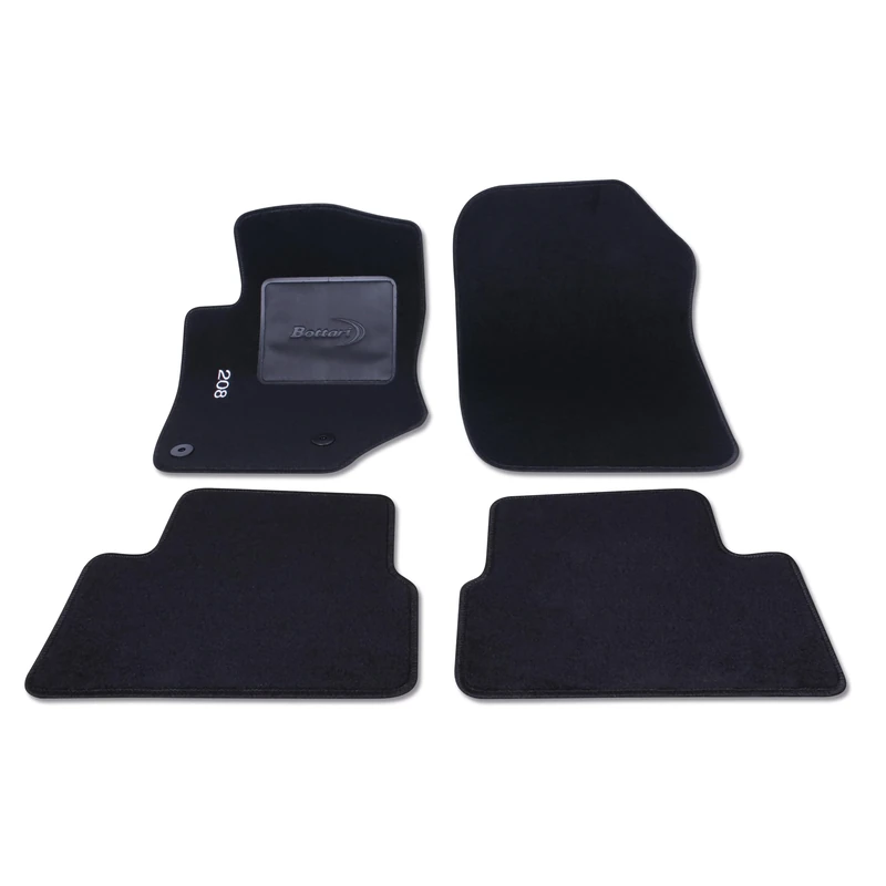 Bottari 39171 Car Mat Set for Peugeot 208 from 2019 to Present, Made in Carpet, 4 Pieces