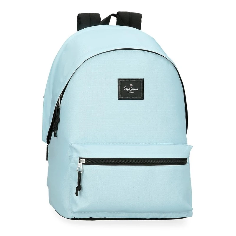 Pepe Jeans Aris Colorful Laptop Backpack Double Compartment Laptop 15.6 Inch Blue 31x44x17.5cm Polyester by Joumma Bags, blue, Laptop Backpack Dual Compartment
