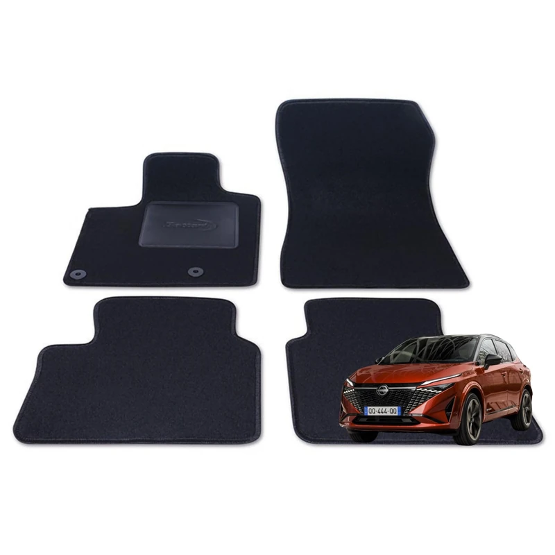 Bottari 39168 Car Mat Set for Nissan Qashqai from 2021 to Present, Made in Carpet, 4 Pieces