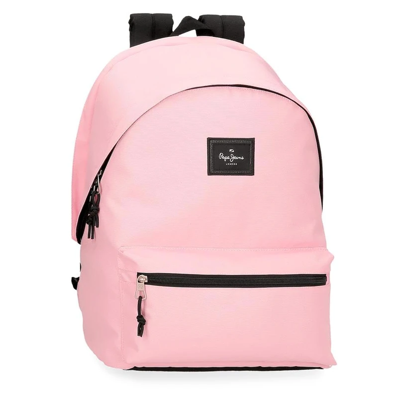 Pepe Jeans Aris Colorful Laptop Backpack Double Compartment Laptop 15.6 Inch Pink 31x44x17.5cm Polyester by Joumma Bags, Pink, Laptop Backpack Dual Compartment