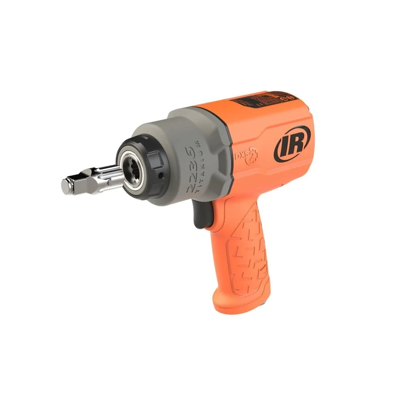 Ingersoll-Rand 2236QTIMAX-O DXS2 1/2" Air Impact Wrench, Quiet, 1500 ft-lb Torque, Titanium Hammercase, Friction Ring, Orange