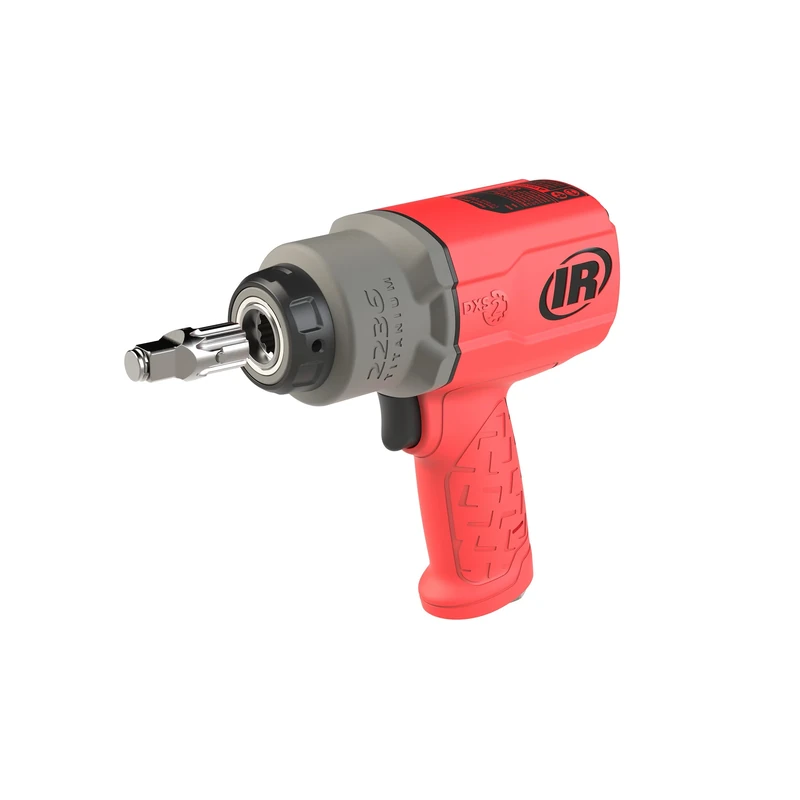 Ingersoll-Rand 2236QTIMAX-R DXS2 1/2" Air Impact Wrench, Quiet, 1500 ft-lb Torque, Titanium Hammercase, Friction Ring, Red