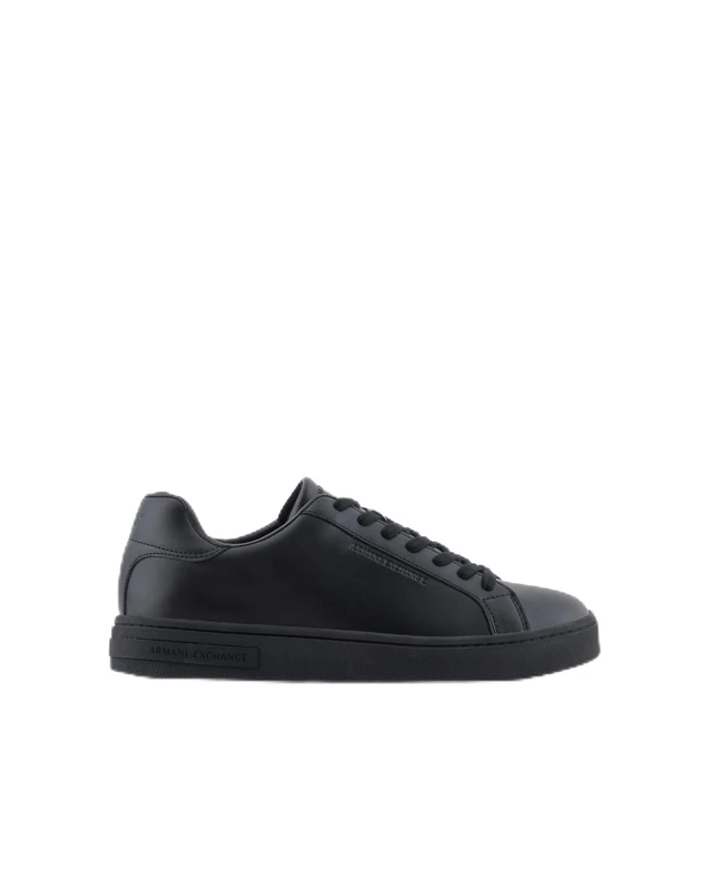 Armani Exchange Men's London Sneaker, Black Beauty, 9 UK