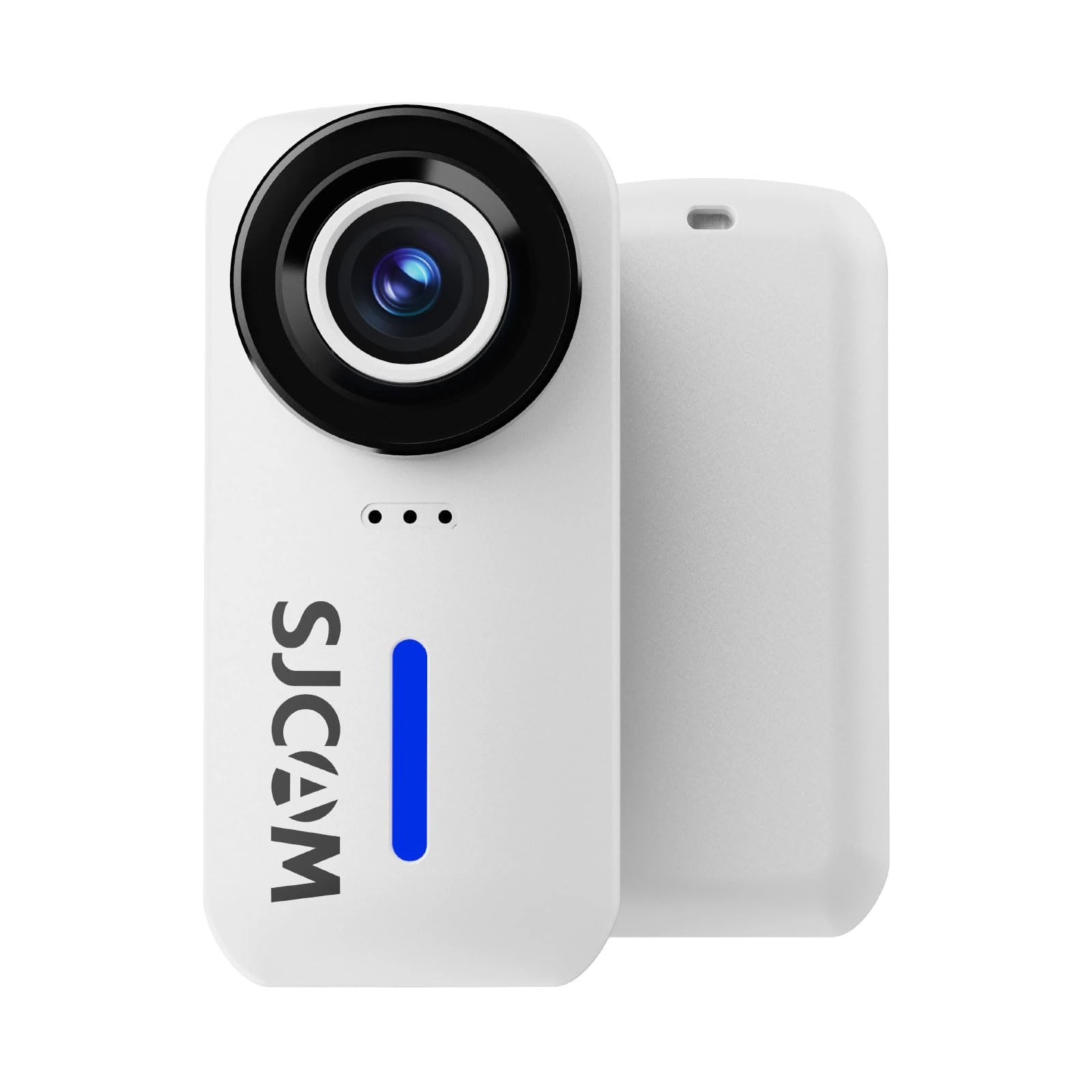 SJCAM C110+ Standard Combo, 4K Pocket Action Camera, 170° FOV, 6-Axis Stabilization, Mini Body Cam, Waterproof, Wearable, Portable POV, Built-in Spkr & Mic for Vlogging, with Helmet Mount Kits, White