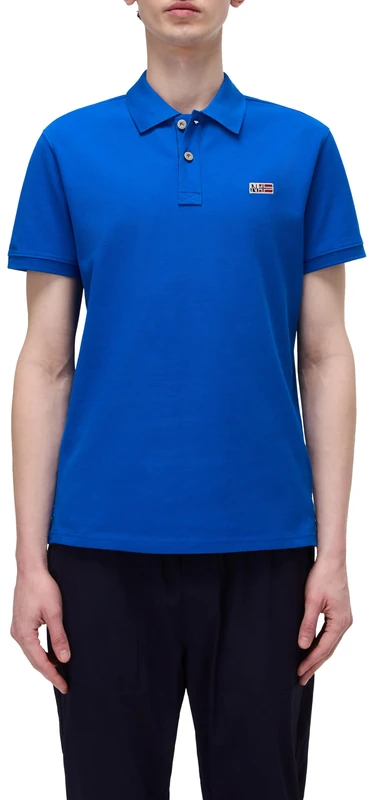 Napapijri Eruggy Short Sleeve Polo Shirt Blue - Image 1