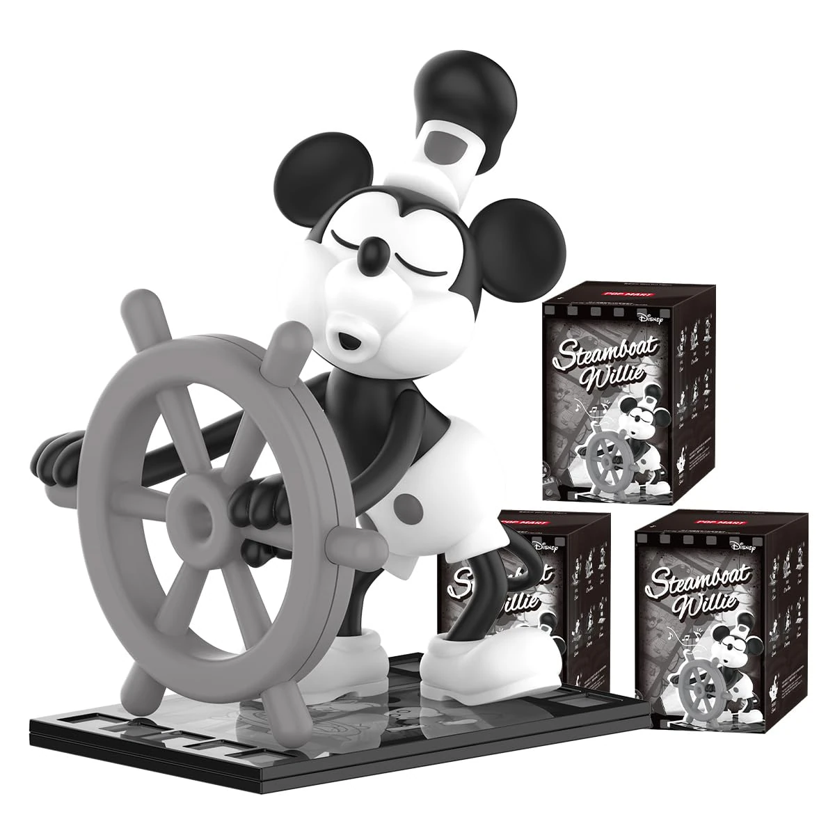 POP MART Steamboat Willie Series Box 3Boxes 2.5 inches Articulated Character Premium Premium Design Gifts for Fan-Favorite Collectible Toy Art Action Figure