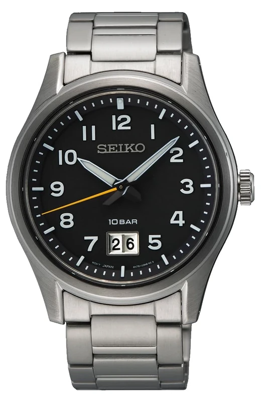 Seiko Men's Analogue Quartz Watch with Stainless Steel Strap SUR569P1, Silver