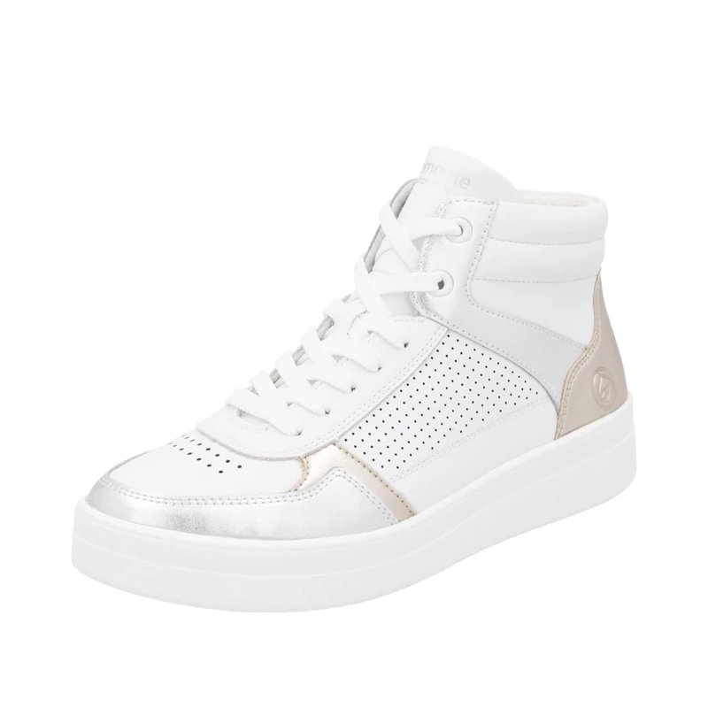 Remonte Women's D0J70 High Trainers, White 82, 37 EU, White 82, 5 UK