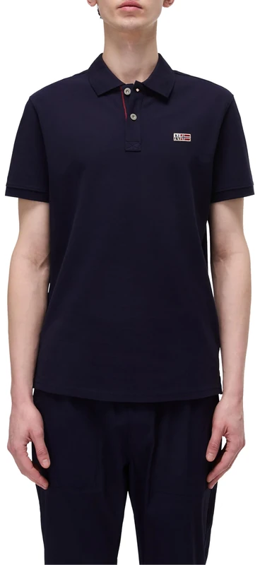 Napapijri Eruggy Short Sleeve Polo Shirt Navy Blue